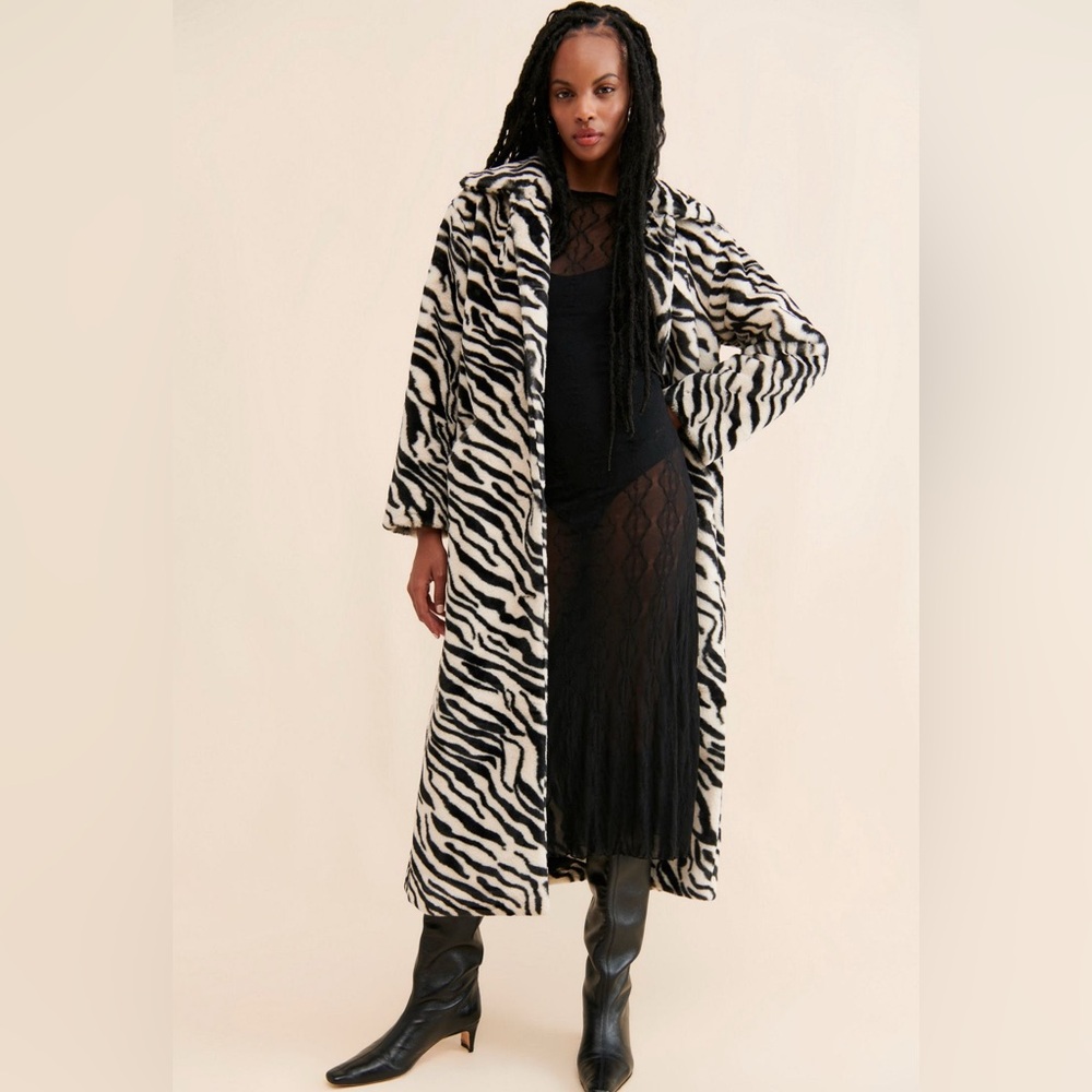 Perfect Zebra Maxi Jacket | Free People XS